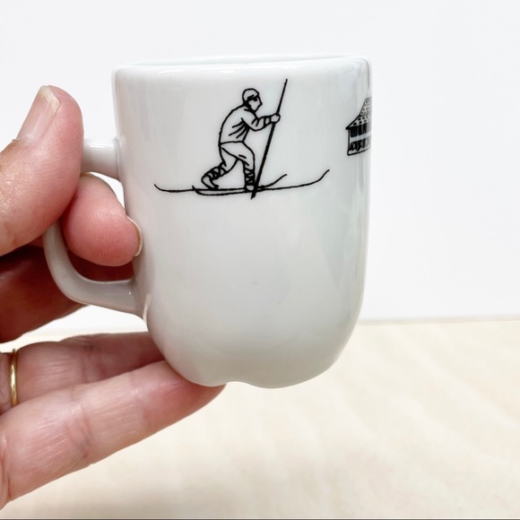 Porsgrund Norway Demitasse Cups & Saucers Porcelain RARE Set of Two - Picture 2 of 10